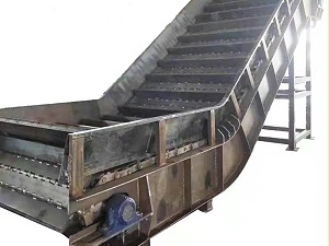 建筑垃圾泥土石料链板重型耐高温链板输送机