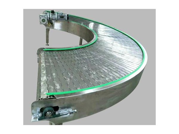 厂家供应不锈钢链板输送机玻璃制品传送线板链转弯链板输送设备