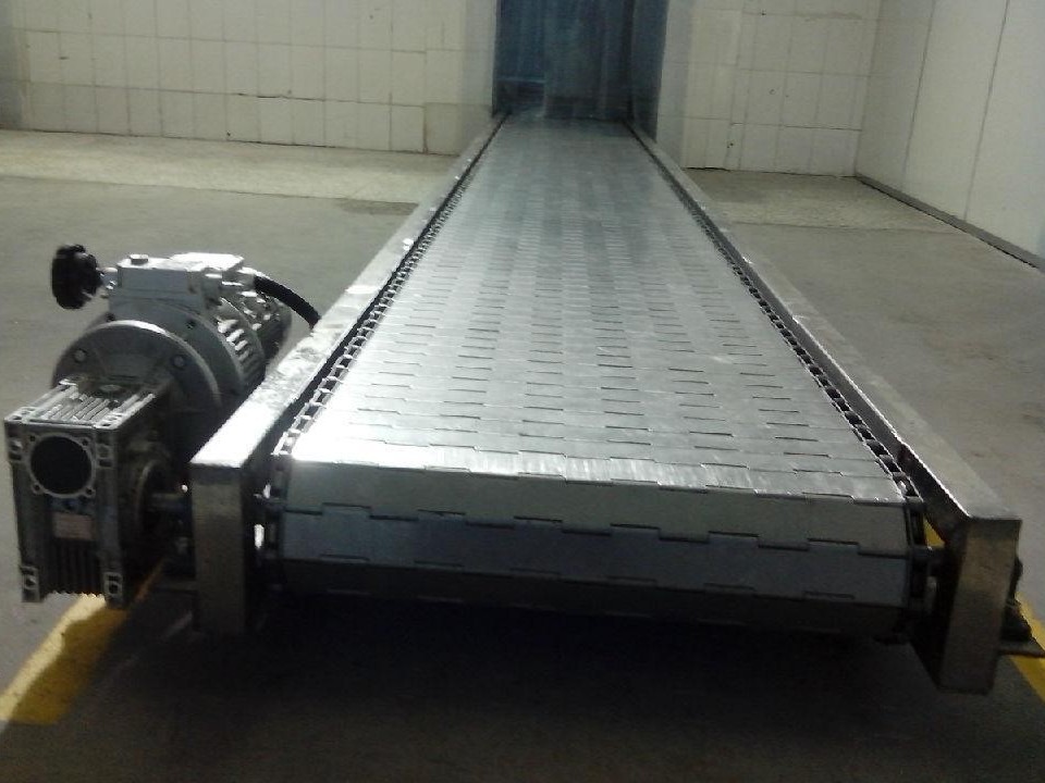 冷却耐高温扣板输送机重型排屑机流水线链板传送机冷却铸造链板线