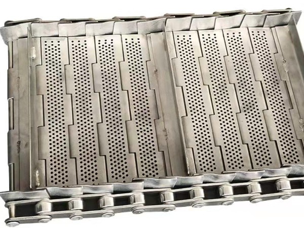 链板输送带不锈钢材质表面平整可冲孔板式输送带生产厂家
